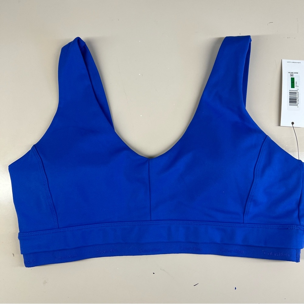 NWT Blue Calvin Klein Large Sports Bra